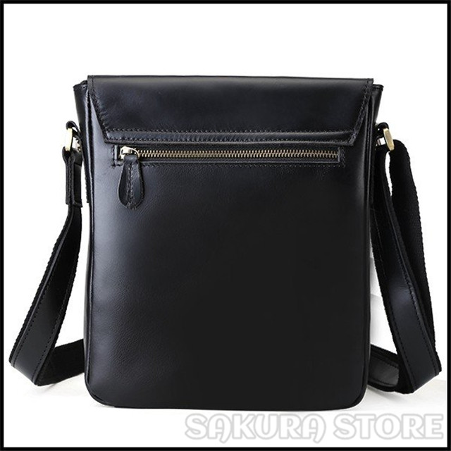 懐かしい風合い 厚手牛革 本革 メンズ ショルダーバッグ 斜め掛け