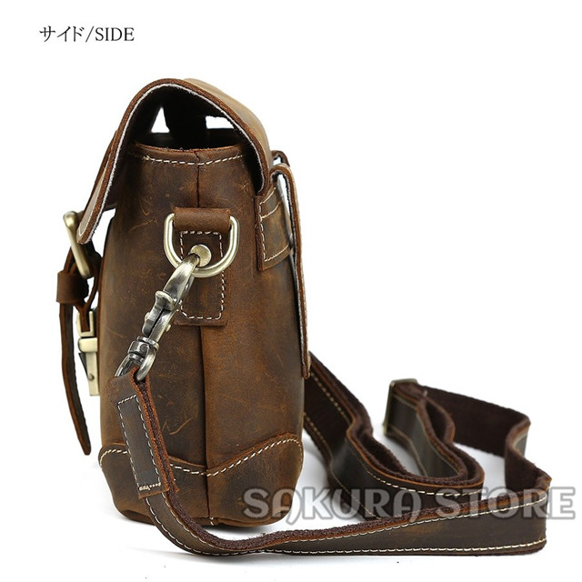 一枚牛革 総革 メンズ ショルダーバッグ ウエストバッグ 2WAY ヌメ革 オイルプルアップレザー 経年変化 ブラウン 一枚牛革 総革 メンズ ショルダーバッグ ウエストバッグ 2WAY ヌメ革