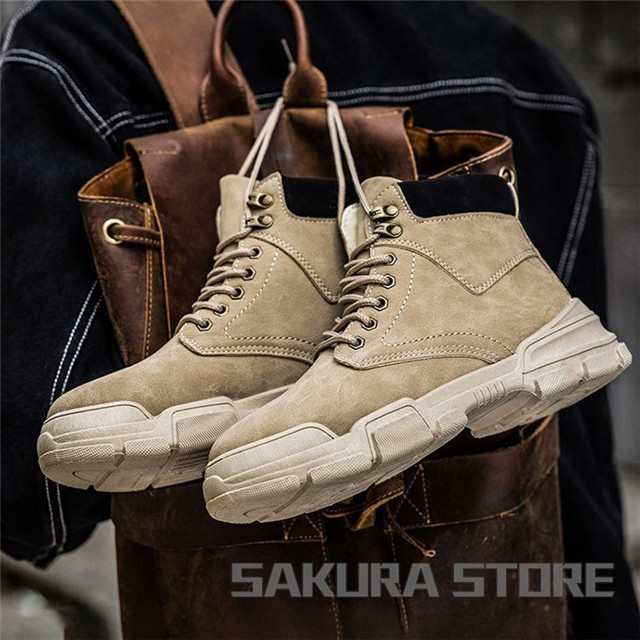 レースアップブーツ メンズ 靴 ショートブーツ ダッドシューズ