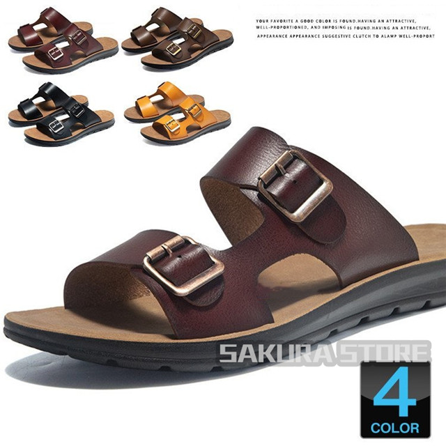 コンフォートサンダル サンダル メンズ 革 シューズ ルーム ビーチ 海 シャワーサンダル お兄系の通販は 5,354円