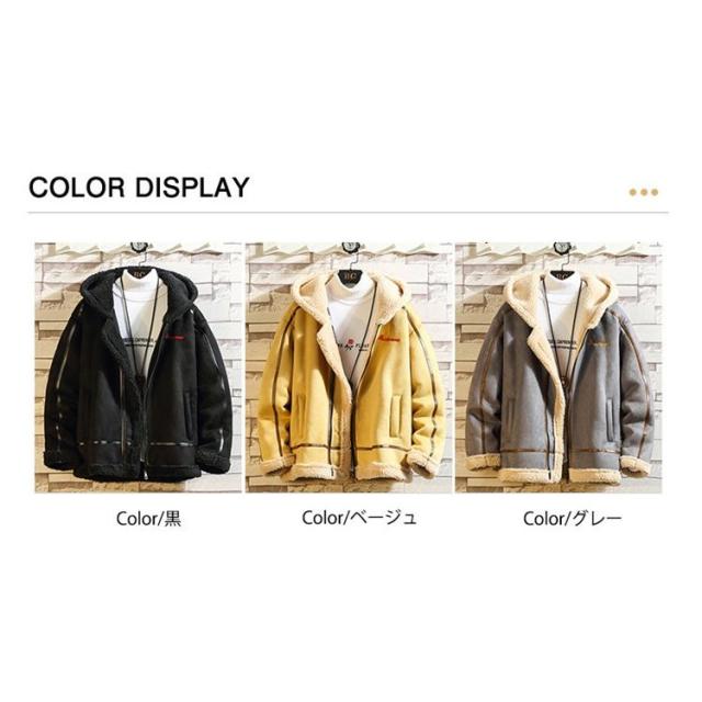 ムートンジャケット ボアジャケット メンズ ジャケット ブルゾン 厚手