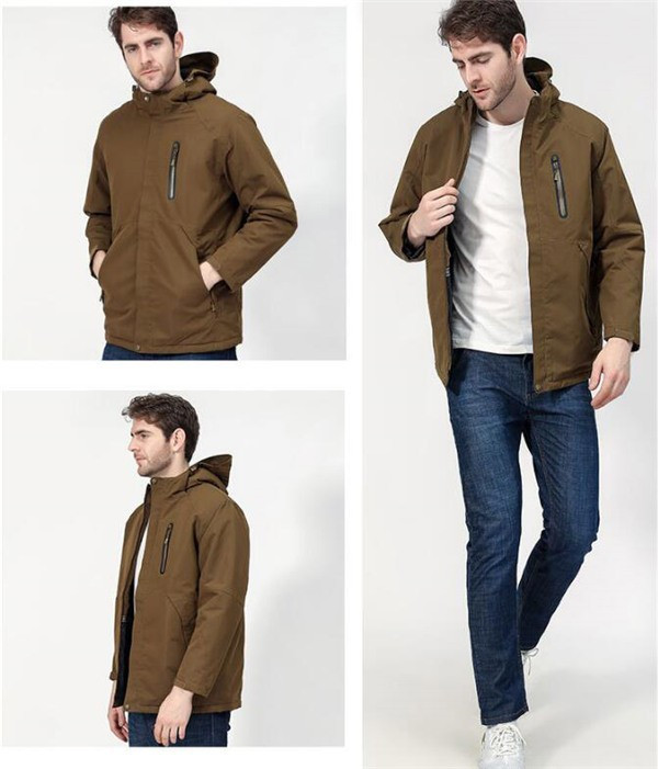 ヒートジャケット 電熱 マウンテンパーカー ウインドブレーカー登山服