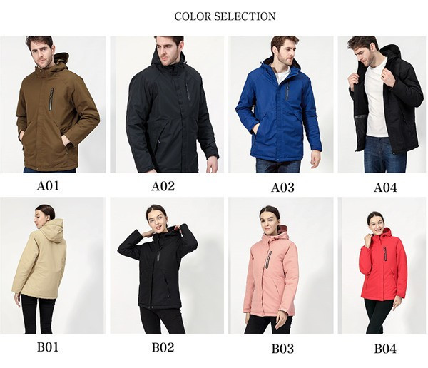 ヒートジャケット 電熱 マウンテンパーカー ウインドブレーカー登山服