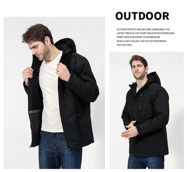 ヒートジャケット 電熱 マウンテンパーカー ウインドブレーカー登山服 防寒着 ダウン ジャケット 洗える 釣り USB電源 アウトドアウェア 防水防風 送料無料 男女兼用 バッテリー別売 ヒートジャケット 電熱 マウンテンパーカー ウインドブレーカー登山服