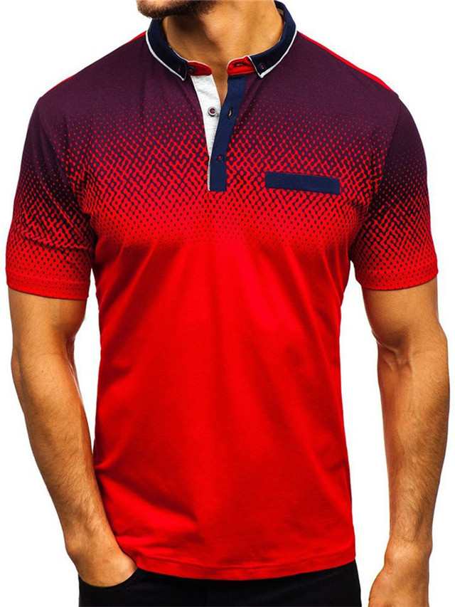 ポロシャツ 半袖 メンズ 吸汗速乾 スポーツウェア ゴルフウェア グラデーションの通販はau PAY マーケット - SAKURA STORE