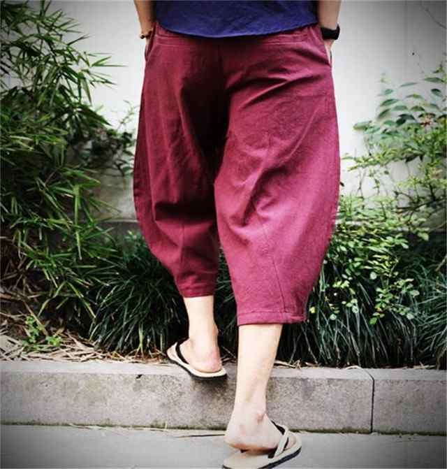 BISHOOL Linen Sarrouel Balloon Pants black - BISHOOL,Edwina