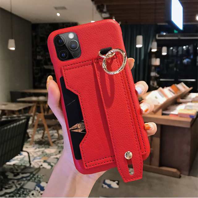 Iphone12 Pro リング付き ケース バンド ベルト付き Iphone12 Iphone12promax カード入れ 背面 スマホケース 落下防止 Dリング カラナビの通販はau Pay マーケット Niuniushop