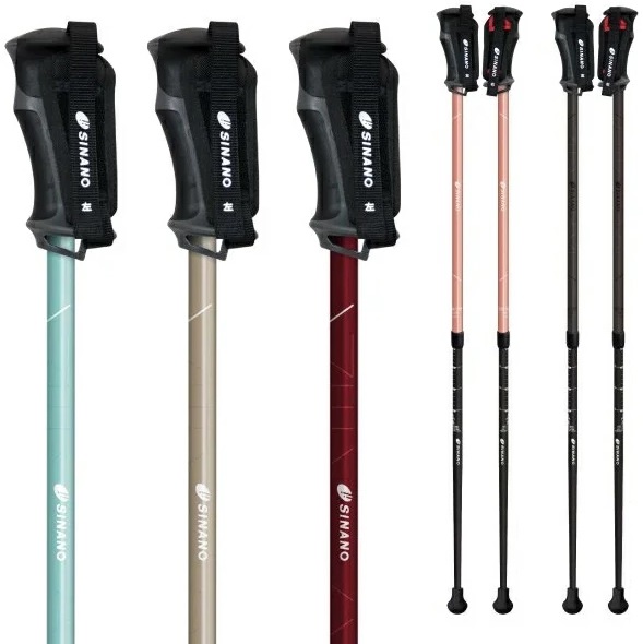 ウォーキングポール シナノ レビータ ネクスト 2本1組 ノルディック ウォーキングポール グリップ 通気性 蒸れない 長さ調節可能 杖先ゴム 2本杖 ウォーキング用 足 歩行サポート トレーニング 健康器具 高齢者 初心者  お散歩グッズ