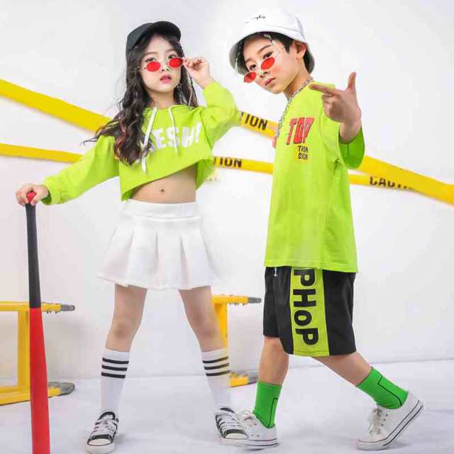 2点キッズ ダンス衣装 ヒップホップ ジャズダンス チア チアガールトップス Tシャツ スカート 男の子 女の子 ステージ衣装 演出服 練習着の通販はau Pay マーケット フジモトショップ