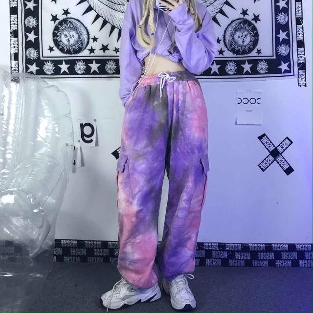 カーゴパンツ レディースボトムス カーゴパンツ スポーティ ヒップホップ ダンス 衣装 韓国ファッション ストリート風 個性的 服 原宿系 の通販はau Pay マーケット フジモトショップ