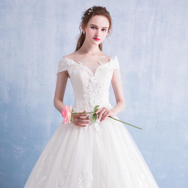 ウェディングドレス 結婚式 花嫁 二次会 パーティードレス プリンセスライン ウエディングドレス ブライダル レース 手作り シャンパンの通販はau Pay マーケット フジモトショップ