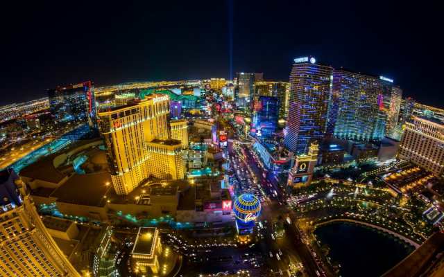 絵画風 壁紙ポスター ラスベガスの夜景 カジノの都 ネバダ州 Las Vegas