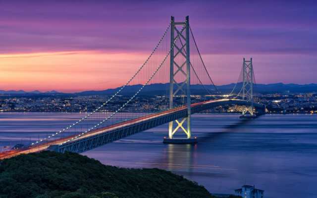 絵画風 壁紙ポスター 夕暮れの明石海峡大橋 パールブリッジ 世界最長の吊橋 本州四国連絡橋 絶景スポット M Ako 001w1 ワイド版 921mmの通販はau Pay マーケット レアルインターショップ Au Pay マーケット店