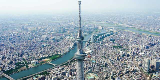 絵画風 壁紙ポスター 東京スカイツリーと東京都市景観 隅田川と荒川 天望回廊 パノラマ Tst 016s1 1152mm 576mm の通販はau Pay マーケット レアルインターショップ Au Pay マーケット店