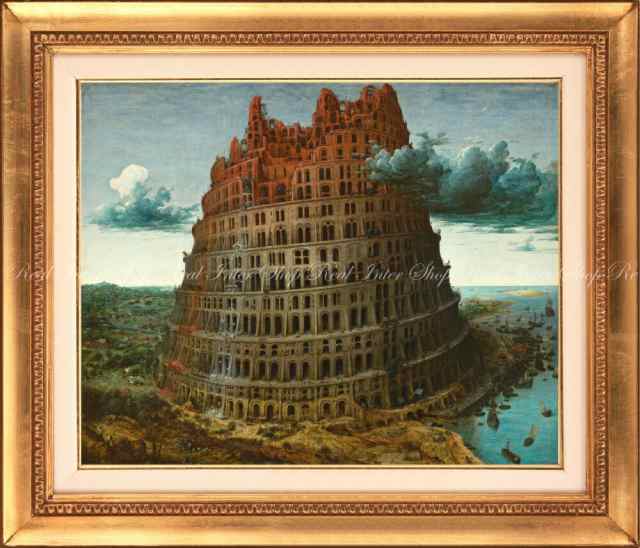 絵画風 壁紙ポスター バベルの塔 ピーテル ブリューゲル 1568年頃