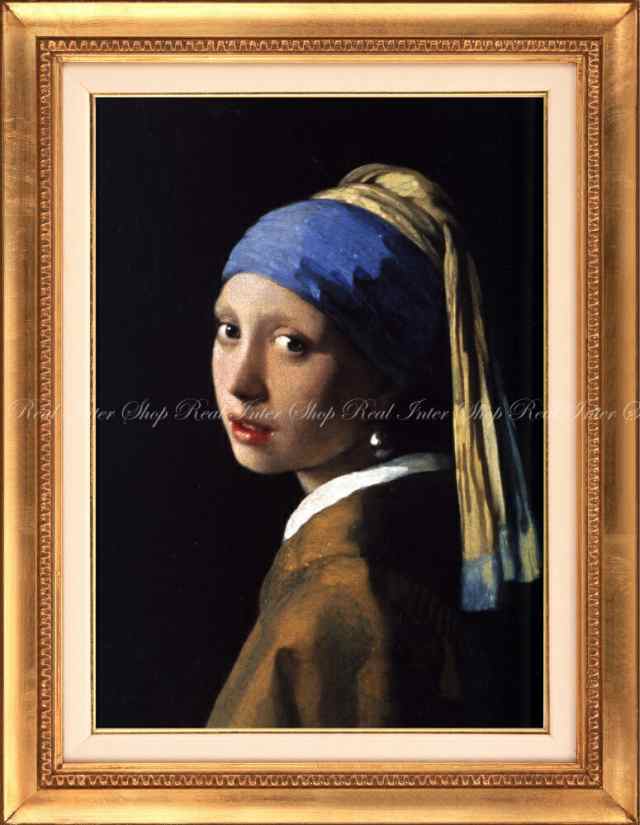 絵画風 壁紙ポスター ヨハネス フェルメール 真珠の耳飾りの少女 青い