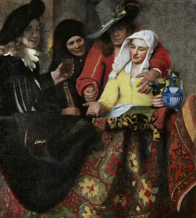 絵画風 壁紙ポスター フェルメール 娼婦 取り持ち女 1656年 アルテ