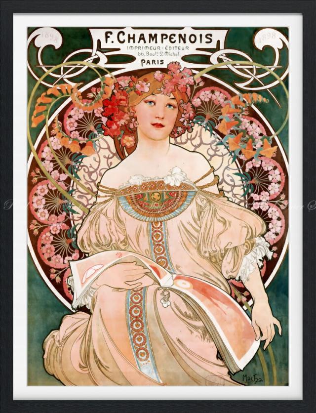 絵画風 壁紙ポスター はがせるシール式 アルフォンス ミュシャ 夢想 17年 アールヌーヴォー 額縁印刷 キャラクロ K Mch 015sgf2の通販はau Pay マーケット レアルインターショップ Au Pay マーケット店