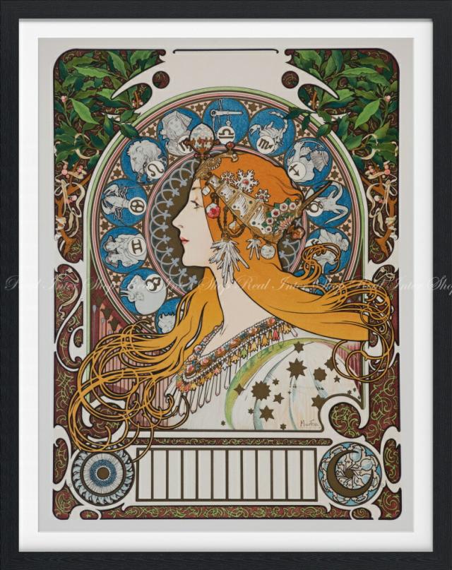 人気ブランド 絵画風 壁紙ポスター アルフォンス ミュシャ 黄道12宮 17年 Zodiac アールヌーヴォー K Mch 030bs1 585mm 2mm 上質で快適 Diquinsa Com Mx