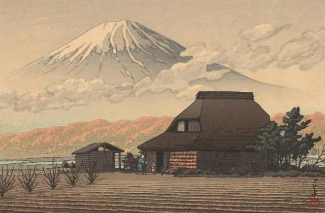 絵画風 壁紙ポスター 川瀬巴水 鳴澤の富士 1936年 富士山 昭和の広重
