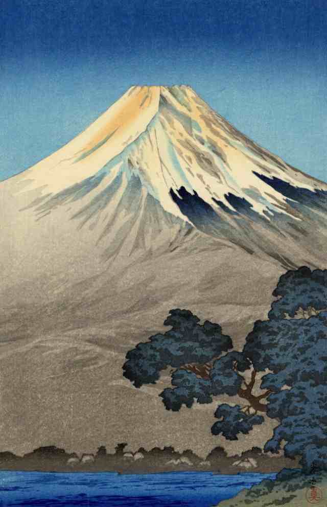 絵画風 壁紙ポスター 土屋光逸 風光礼讃 山中湖 1938年 富士山 浮世絵版画 K Tyk 004s1 576mm 2mm の通販はau Pay マーケット レアルインターショップ Au Pay マーケット店