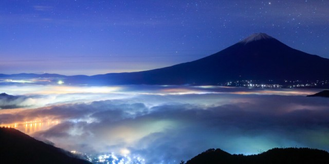 絵画風 壁紙ポスター 地球の撮り方 輝く雲海 新道峠からの富士山 星空 夜景 パノラマ 日本の絶景 C Zjp 038s1 1152mm 576mm の通販はau Pay マーケット レアルインターショップ Au Pay マーケット店