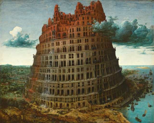 絵画風 壁紙ポスター バベルの塔 ピーテル ブリューゲル 1568年頃