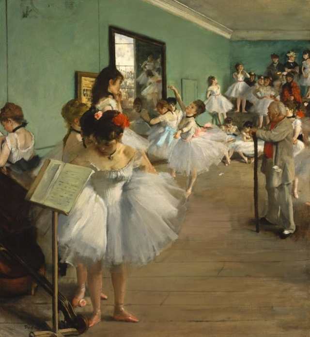 絵画風 壁紙ポスター エドガー ドガ ダンス教室 バレエの教室 1874