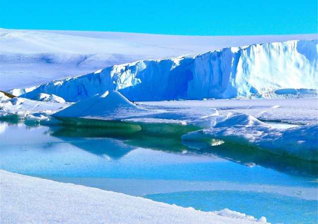 絵画風 壁紙ポスター 南極の氷山 氷 流氷 氷河 南極大陸 涼しい 癒し