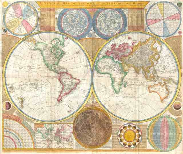 絵画風 壁紙ポスター 世界地図 古代 1794年 キャラクロ Wmp 004s2