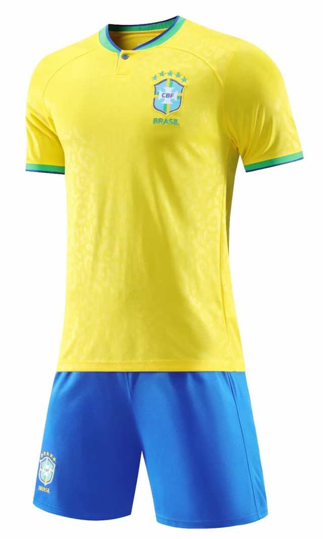 B093 ブラジル代表 2022年ワールドカップ ホーム 大人用 子供用 上下着 ...