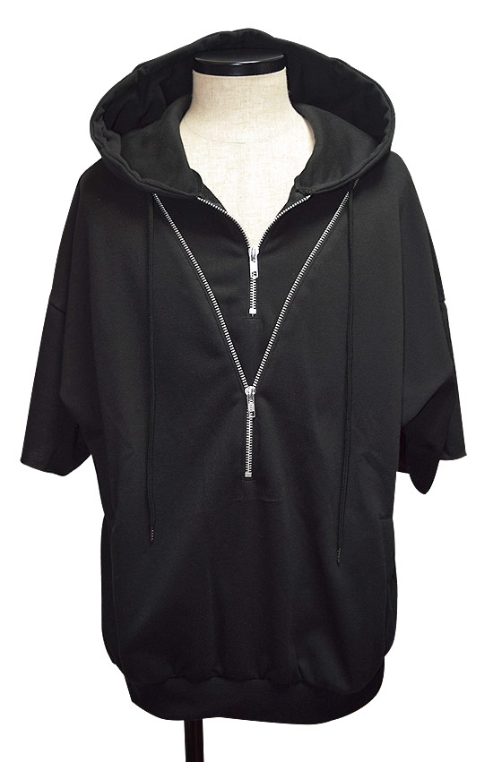 パーカー メンズ Tシャツ フード カットソー 変形 プルオーバーパーカー ダブルジップ 個性的v系ビジュアル系ストリート系韓国お兄系衣装の通販はau Pay マーケット Alleglo Crows