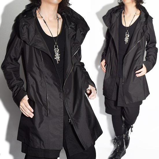 ロングコート メンズ ボリュームネックコート ロング丈 ハイネック ライダースコート V系 ビジュアル系 ストリート系 韓国 お兄系 衣装の通販はau Pay マーケット Alleglo Crows