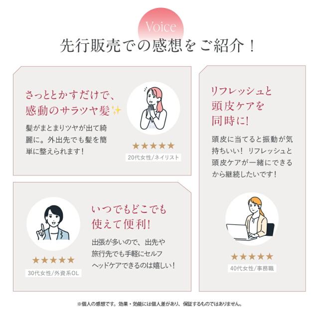 WAVEWAVE EMS Brush Air mini EMSクッションブラシ ブラシ コンパクト 櫛 持ち運び 旅行 携帯 リフトケア 頭皮ケア 多機能ブラシ クッションブラシ マイクロカレント マイナスイオン バイブレーション LED 送料無料 ギフト 母の日_12