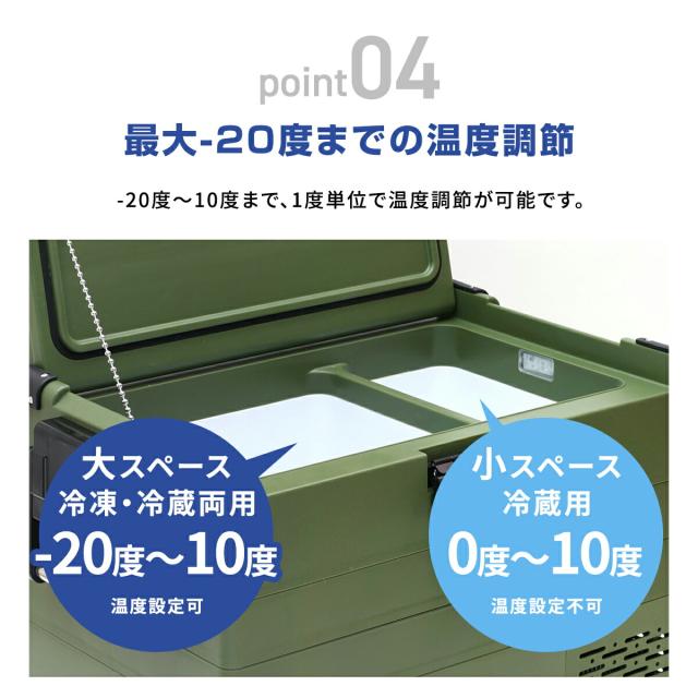 車載冷凍冷蔵庫 40L RLC-CF40 TOHO 静音 コンプレッサー 冷凍庫 -20