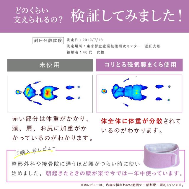 腰枕 腰まくら コリとる 磁気 腰 腰用 腰専用 枕 まくら 腰痛 安眠