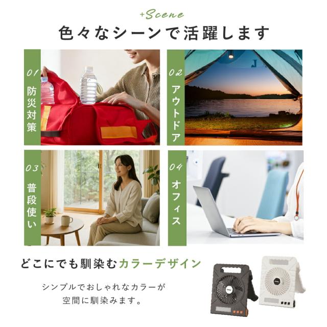 充電式 ソーラーパワフルファン ファミラ アウトドア キャンプ 扇風機 熱中症対策 野外 屋外 旅行 遠出 防災 災害 被災 地震 津波 洪水 大雨 ソーラーファン ポータブルファン LEDライト ソーラーファン 充電式扇風機 防災 多機能扇風機 ポータブルファン ファミリーライフ_18