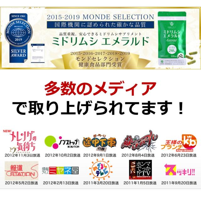 ユーグレナ ミドリムシ ミドリムシエメラルド サプリメント 120粒入 6 