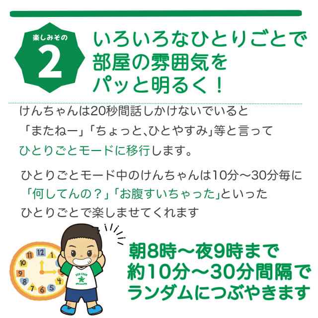 音声認識人形 おしゃべりけんちゃん 正規品 メーカー1年保証付 お話し