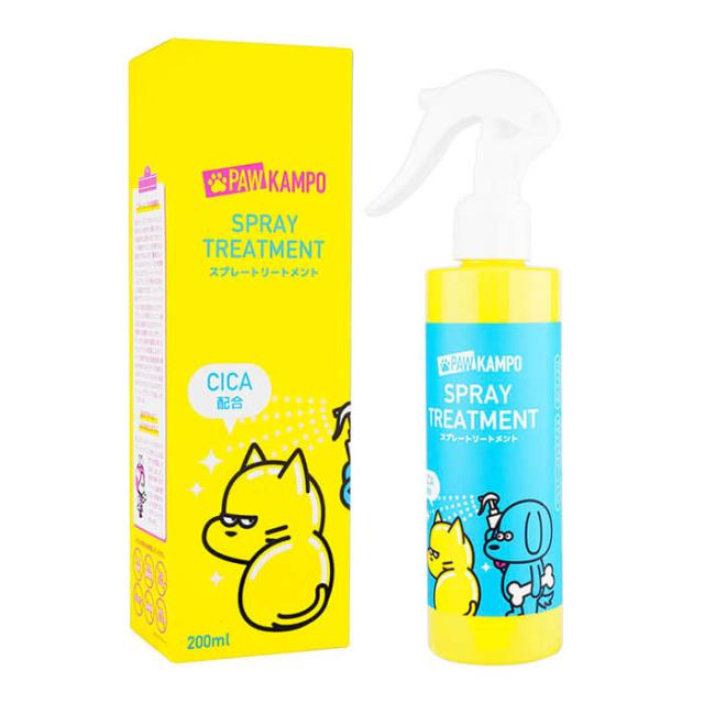 Pawkampo スプレートリートメント 200ml 1本 ペット用スプレートリートメント パウカンポー 【到着日時・時間指定不可商品】【FTL国内出荷】