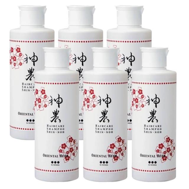 神農ヘアシャンプー 200ml 6本 植物の抽出液とハーブエッセンスをバランスよく配合した究極の自然派シャンプー