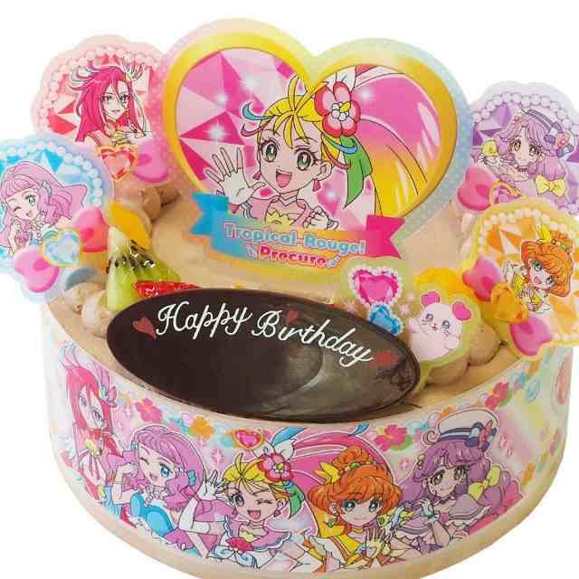 キャラデコパーティーケーキ トロピカルージュ プリキュア 生チョコクリーム 5号 バースデーケーキ 誕生日ケーキ 4 6名様用 フルーツ キの通販はau Pay マーケット Cake Express