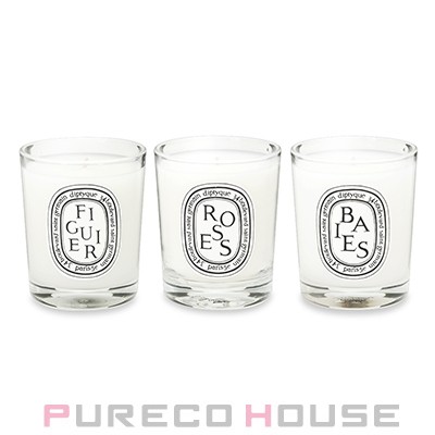 Diptyque (ディプティック) ミニキャンドル コフレ (ローズ、フィギエ、ベ) 70g×3