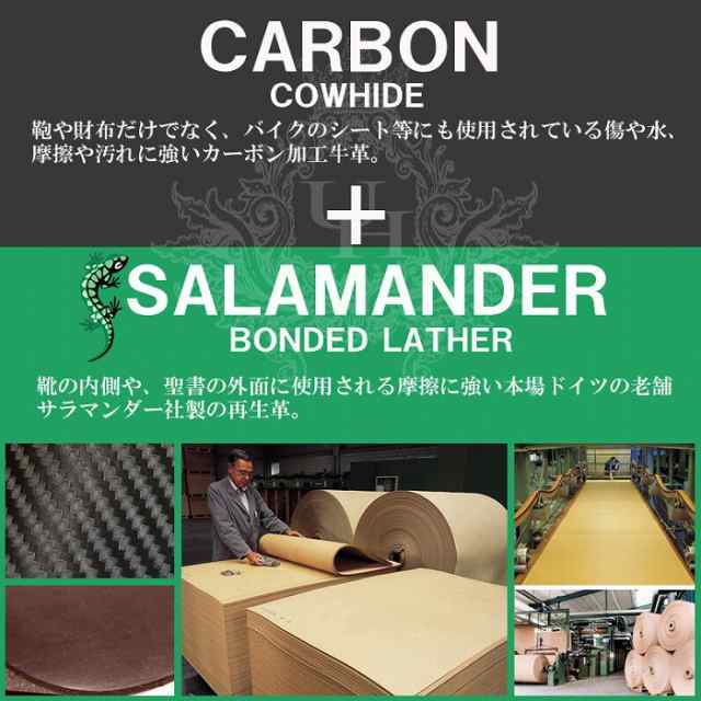 財布 本革 メンズ 財布 牛革 カーボンレザー サラマンダー社製ボン ...