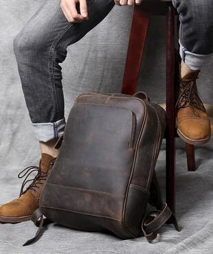 本革レザーリュックレザーリュックサック牛革肩掛けバッグメンズ斜め掛け薄型コンパクトシュリンクレザー ワンショルダーアウトドアリュの通販はau Pay マーケット Kg Shop