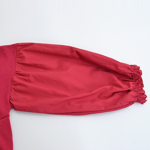 Merlot メルロー メール便 送料無料 ａライン バルーン 長袖 ワンピース バック リボン 異素材 パフスリーブ ロング丈 オーバーの通販はau Pay マーケット ココナツライト