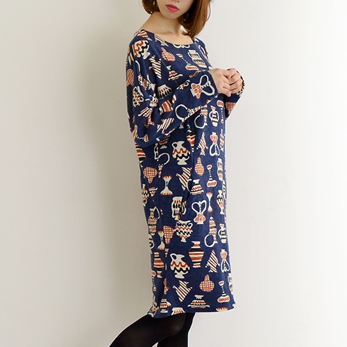 ラスト2点 即納 Merlot メルロー カラフル にぎやかな つぼっこ柄 微起毛 長袖 ロング丈 ワンピース ワンピ フリーサイズ セールの通販はau Pay マーケット ココナツライト