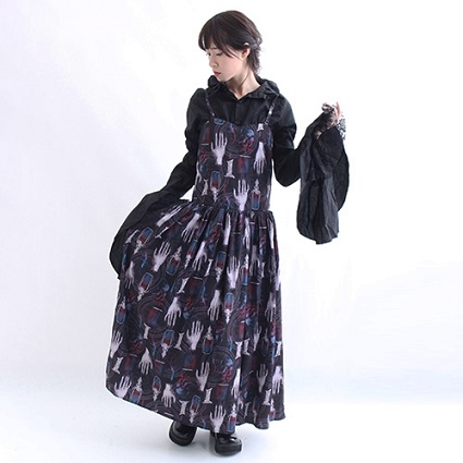 ドラッグハニー 即納 Drughoney 魔女呪道具 柄 シャーリング ロング ワンピース ゴシック モード系 パンク ロック V系 フリーサイの通販はau Pay マーケット ココナツライト