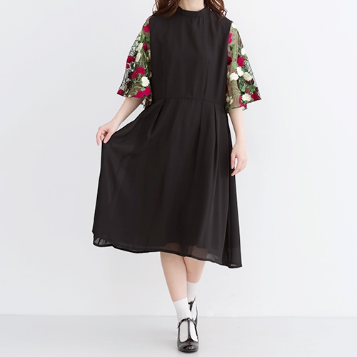 メール便送料無料 Merlot Plus チュール 花刺繍 袖 半袖 ワンピース フリーサイズの通販はau Pay マーケット ココナツライト