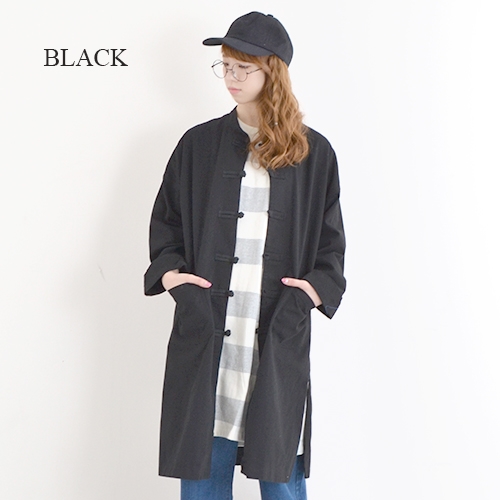 チャイナ ボタンカラー コート ブラック フリーサイズ アウター ジャケット フリーサイズ Merlot メルロー 残りわずか の通販はau Pay マーケット ココナツライト